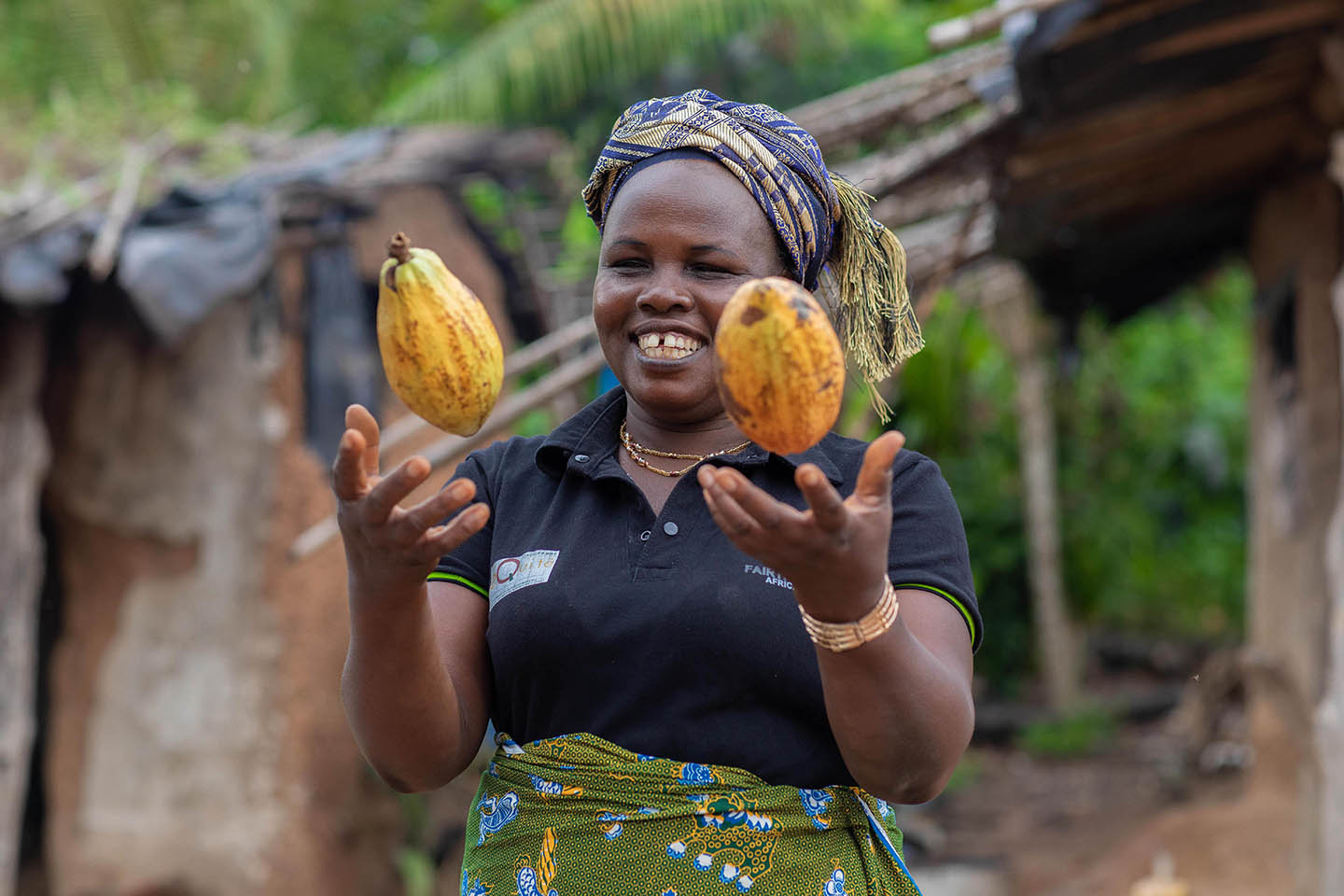 Cocoa producer in the field
